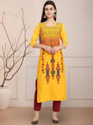 Moda Rapido Men Solid Straight Kurta(Multicolor)