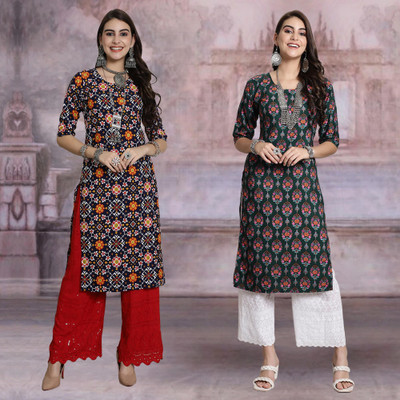 Moda Rapido Women Printed A-line Kurta(Multicolor)