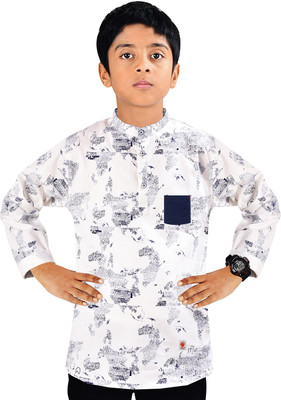 MADE IN THE SHADE Boys Printed Straight Kurta(Multicolor)