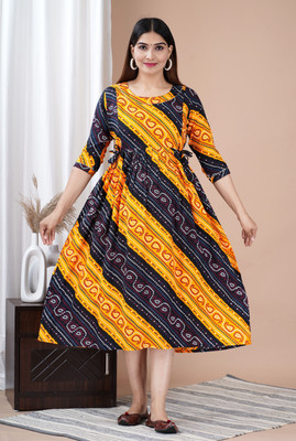 UrbanRang Women Printed Anarkali Kurta(Multicolor)