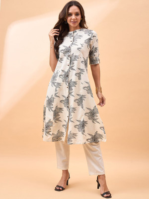 all about you Women Floral Print A-line Kurta(Multicolor)