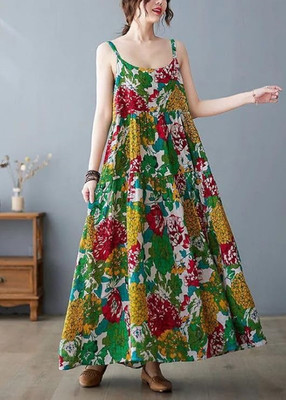 Etzin Women Fit and Flare Multicolor Midi/Calf Length Dress