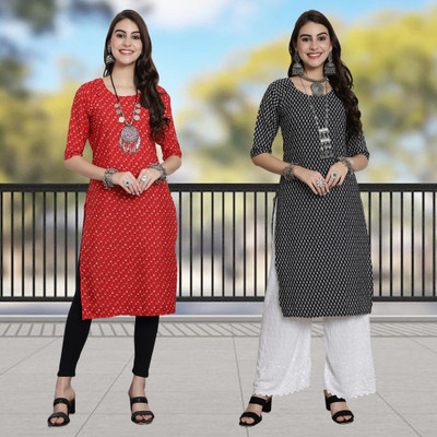 Moda Rapido Women Printed A-line Kurta(Multicolor)