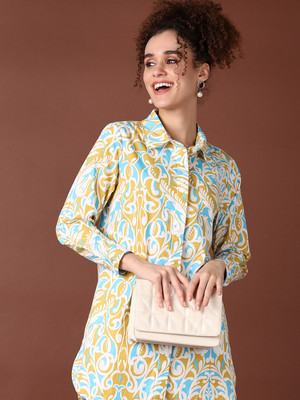 V-MART Women Printed A-line Kurta(Multicolor)