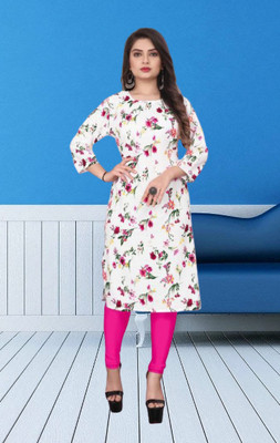 SHLOK CREATION HUB Women Applique A-line Kurta(Light Green)