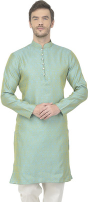 SG LEMAN Men Solid Straight Kurta(Beige)