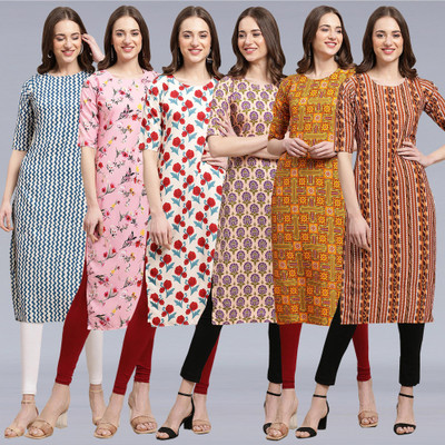 1 Stop Fashion Women Printed A-line Kurta(Multicolor)