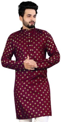 Kamlesh Fasion Men Printed Straight Kurta(Multicolor)