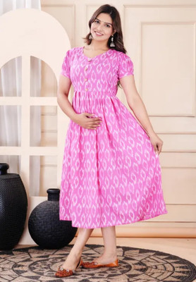 Riyansh Fahsion Hub Women Solid Gown Kurta(Pink)