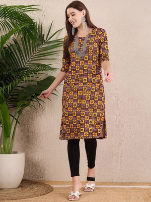 SZN Women Printed A-line Kurta(Multicolor)