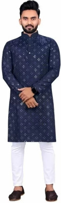 77% OFF on Nellist Men Embroidered Straight Kurta(Dark Blue) 77% OFF on Nellist Men Embroidered Straight Kurta(Dark Blue)