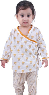 stylestorm Baby Girls Festive & Party Kurta and Dhoti Pant Set(White Pack of 1)