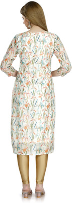 Iriswomen Women Floral Print Straight Kurta(Multicolor)