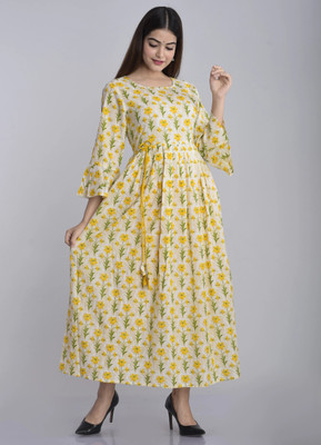 VIHAN Women Printed Anarkali Kurta(Multicolor)