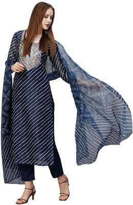 SupBir Printed Kurta, Trouser/Pant & Dupatta Set