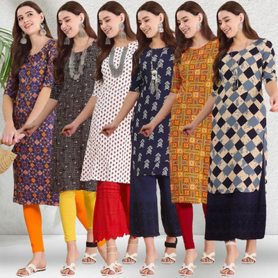 EthnicBasket Women Printed A-line Kurta(Multicolor)