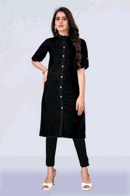 Lono Flex Women Solid A-line Kurta(Light Blue)
