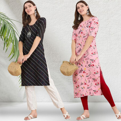 EthnicBasket Women Printed A-line Kurta(Multicolor)