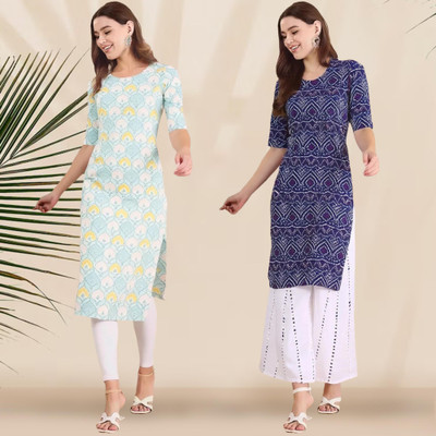 EthnicBasket Women Printed A-line Kurta(Multicolor)