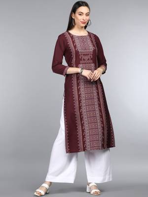 Ahika women's on sale printed straight kurta