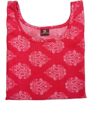 RD Collection Women Printed Straight Kurta(Pink)