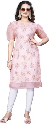 VHCK ENTERPRISE Women Embroidered Ethnic Dress Kurta(Pink)