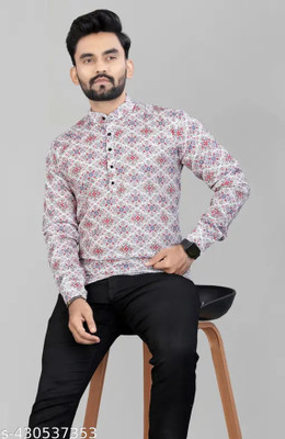 PROFISOL Men Printed Straight Kurta(Multicolor)
