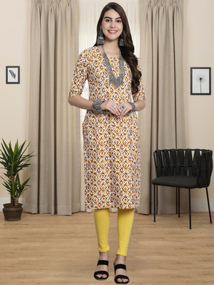 1 Stop Fashion Women Printed A-line Kurta(Multicolor)