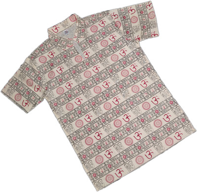 AXOLOTL Men Printed Straight Kurta(Beige)
