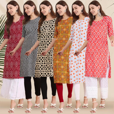 EthnicBasket Women Printed A-line Kurta(Multicolor)