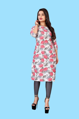 Tulsii Fab Women Printed Anarkali Kurta(Pink)