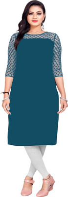 Maheshvi Women Embroidered Straight Kurta(Multicolor)