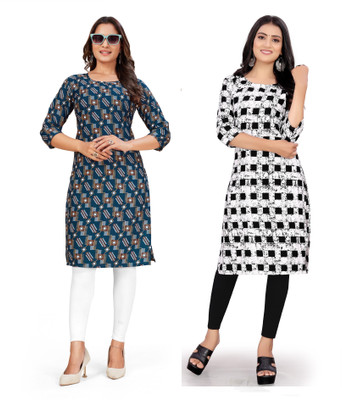 PAYAL POLYESTER Women Printed A-line Kurta(Multicolor)