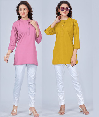SPGR Women Solid Straight Kurta(Multicolor)