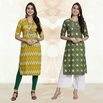 Moda Rapido Women Printed A-line Kurta(Multicolor)