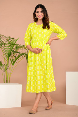 VOXXY INTERNATIONAL Women Printed Anarkali Kurta(Light Green)