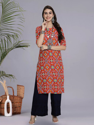 1 Stop Fashion Women Printed A-line Kurta(Multicolor)