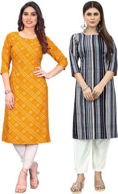 MARIDI FASHION Women Self Design Straight Kurta(Multicolor)