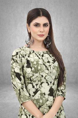 MARIDI FASHION Women Self Design Straight Kurta(Green)