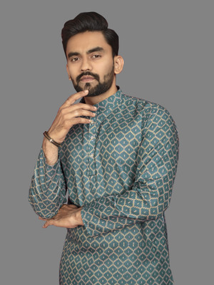 CELLUX Men Printed Straight Kurta(Multicolor)