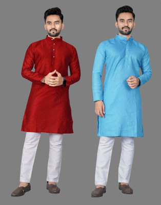 DHASU TRENDZ Men Solid Straight Kurta(Multicolor)