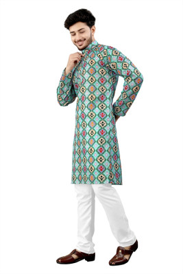 DHASU TRENDZ Men Printed Straight Kurta(Multicolor)