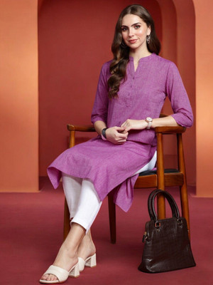 Ladylaz Women Embroidered Straight Kurta(Multicolor)
