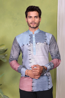 Nnc Men Printed Straight Kurta(Multicolor)