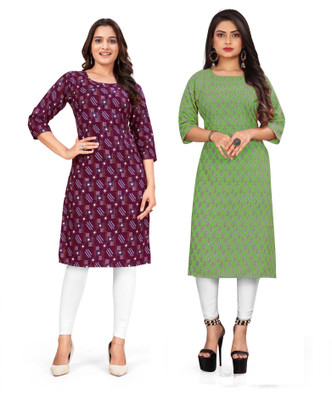 rajni rayon Women Printed A-line Kurta(Multicolor)