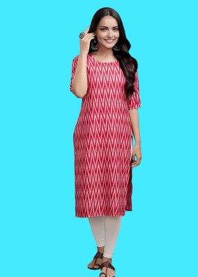 Maheshvi Women Printed A-line Kurta(Pink)