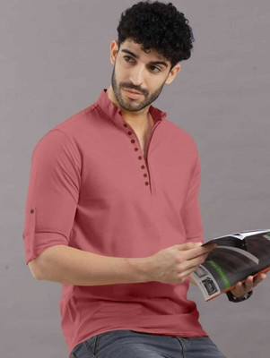 VELLOSTA Men Solid Straight Kurta(Multicolor)