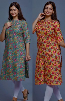 Mahruchi Textile Women Printed A-line Kurta(Multicolor)