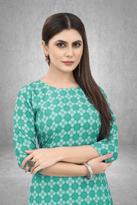 MARIDI FASHION Women Printed Straight Kurta(Blue)