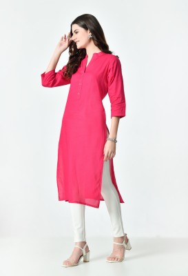 MAURYA Women Solid A-line Kurta(Pink)